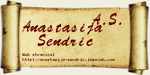 Anastasija Sendrić vizit kartica